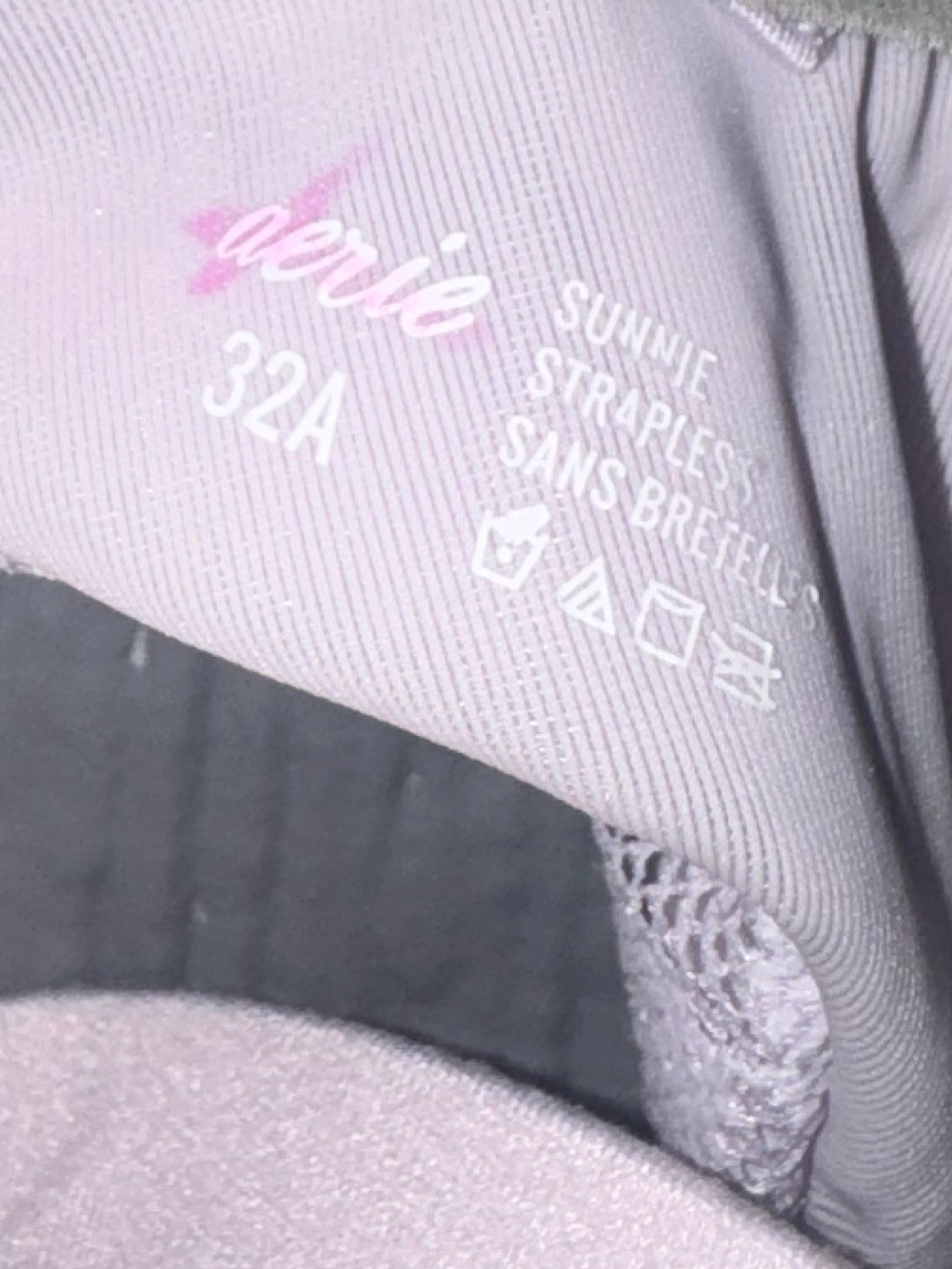 🍒3/33$ aerie Sunnie Strapless Lightly Lined Bra 32A in Lavender - Picture 4 of 4